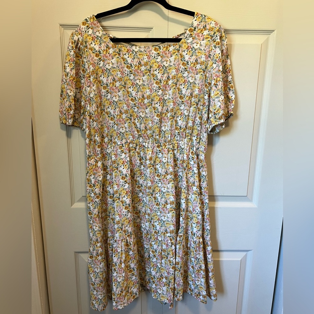 Hayden Yellow Floral Mini Dress